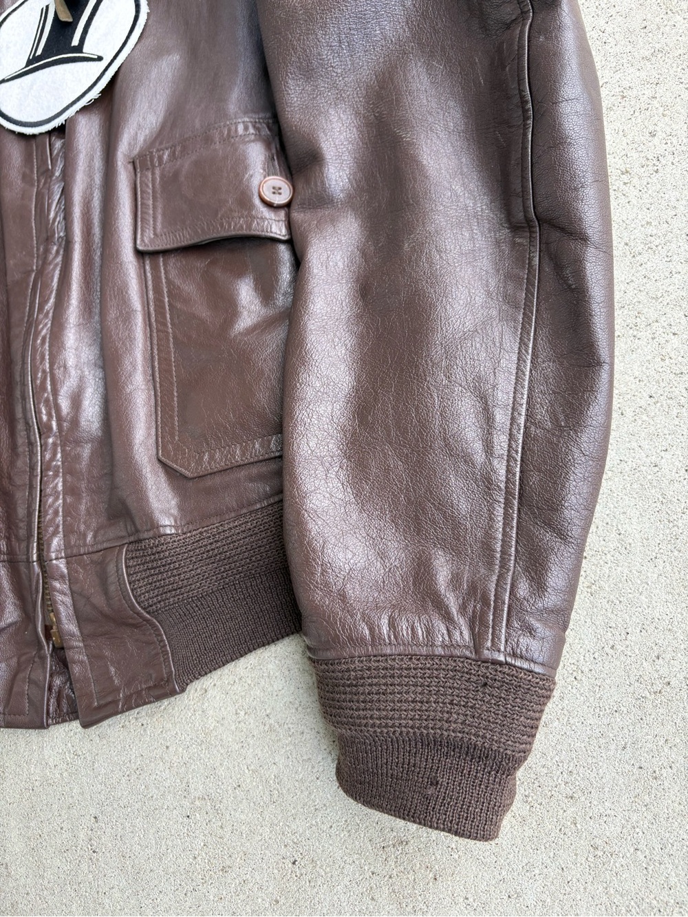 70s Willis & Geiger U.S. Navy Goatskin G1 Flight Jacket Sz 44 - Picture 4 of 8